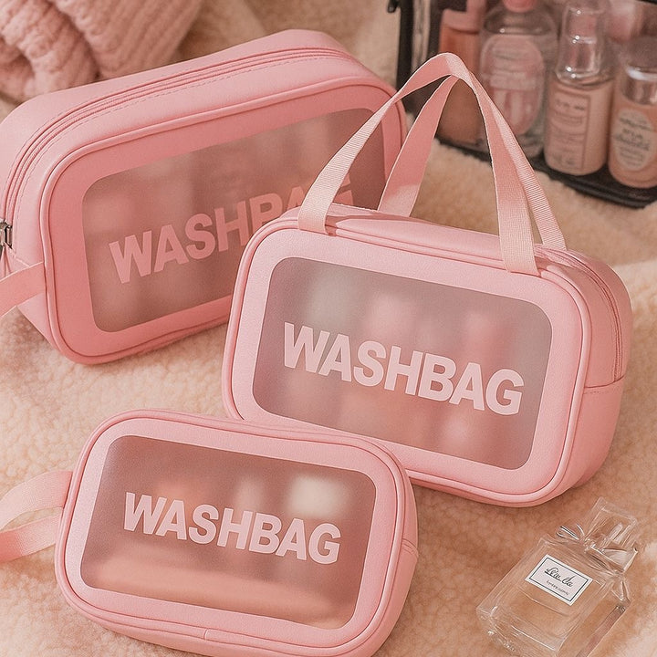 Kit Bolsa Necessaires Washbag Transparente Resistente