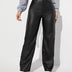 Calça Couro Sintético Wide Leg