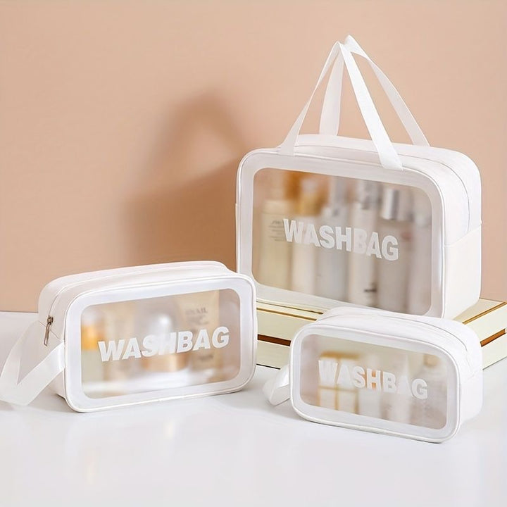 Kit Bolsa Necessaires Washbag Transparente Resistente