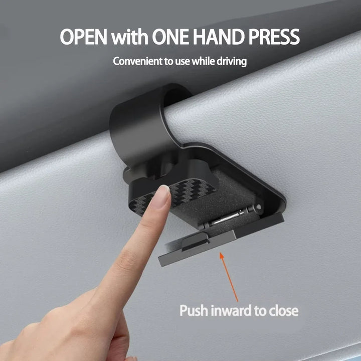 Clipe para óculos de sol de carro, porta-óculos para quebra-sol