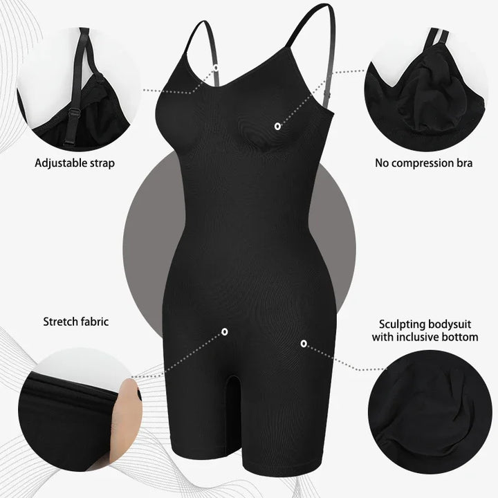 Body Modelador Feminino, Regata com Controle Abdominal